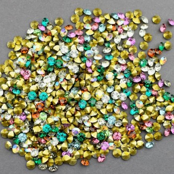 Colored Rhinestones No. 20, Diameter 4.5mm, Pack/4g (+/-)