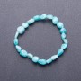 Amazonite Tumbled Bead Bracelet, 7mm(+-) Diameter, 18cm Circumference, on Elastic Cord