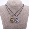 Pirates Friendship Pendant Set on Cord, Length 45cm, Metal Color “Silver and Bronze”