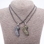 Sneaker Friendship Pendant Set on Cord, Length 45cm, Metal Color “Silver and Bronze”