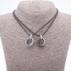 Ring Friendship Pendant Set on Cord, Length 45cm, Metal Color “Silver”