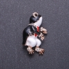 Sale! "Frog Conductor" Brooch in Tailcoat, Gold-Tone Metal, 3.5x2 cm
