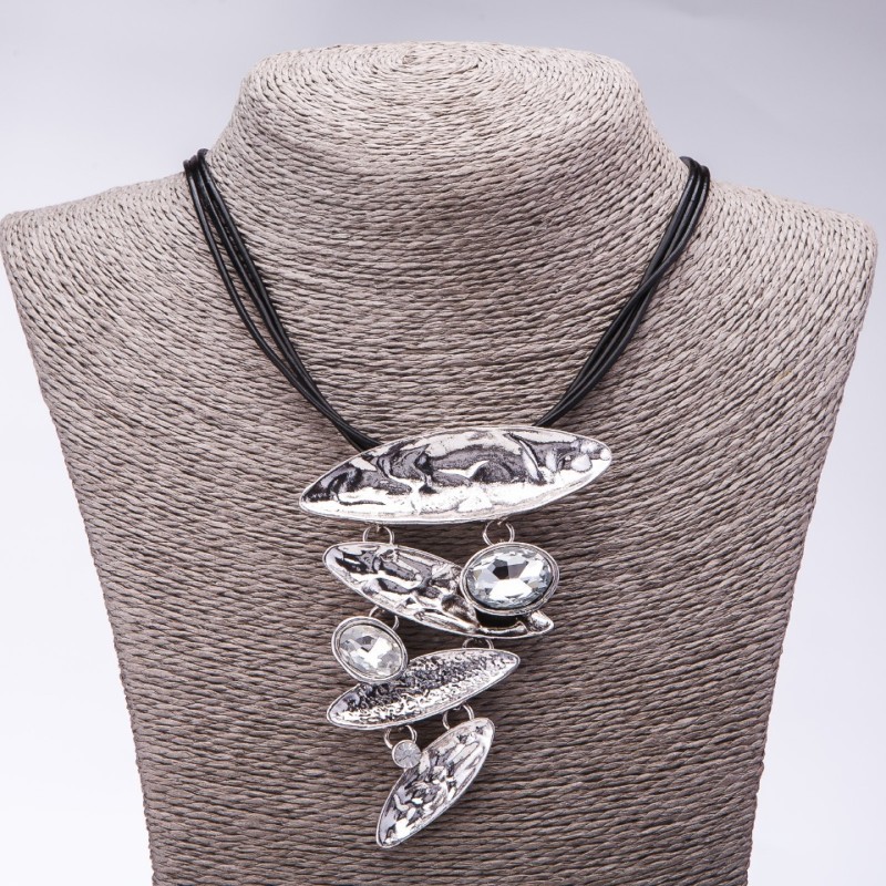 "Moonlight" Cord Necklace, 48-55cm length
