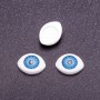 "Craft Eyes" Hardware Pair, Blue Pupil Color, 8mm Diameter, 11x14mm, Pack of 50 Pairs