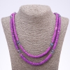 Purple Necklace Made of Scaphella Shell, 120cm Length