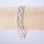 Rhinestone Bracelet "Wheat Ear", Length 20 cm, Width 14mm