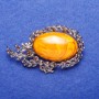 "Amber" Brooch in "Droplet Silver" Style
