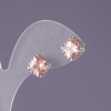 Yellow Crystal Rhombus Earrings, 10mm Diameter