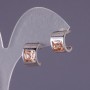 Yellow Crystal Earrings, 13x9mm