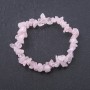 Bracelet Natural Stone Rose Quartz Chips on Elastic, diameter 7mm+-, length 18cm+