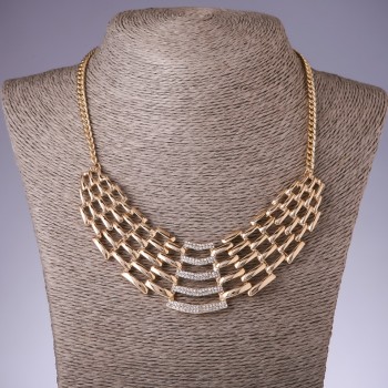 "Hi-Tech" Roman-Style Necklace, 42-48cm length, Yellow Metal