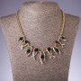 Necklace with Blue Crystals "Zigzag", Length 42-50 cm