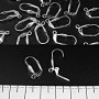Earring Hooks "French Lock", 50 Pairs, 250g, 18x8mm, Dark Gray Metal
