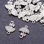 Finding Pendant "Umbrella", Diameter 13mm, Length 20mm, Hole Dia 3mm, Pack 20g +/-17pcs