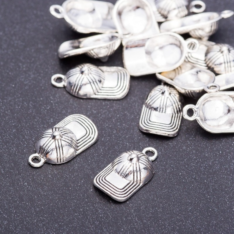 Finding Pendant "Cap", Diameter 10mm, Length 19mm, Hole Dia 3mm, Pack 20g +/-15pcs