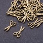 Finding Pendant Scissors "Bronze", diameter 8mm, length 18mm, hole diameter 3mm, pack 20g +/-41pcs