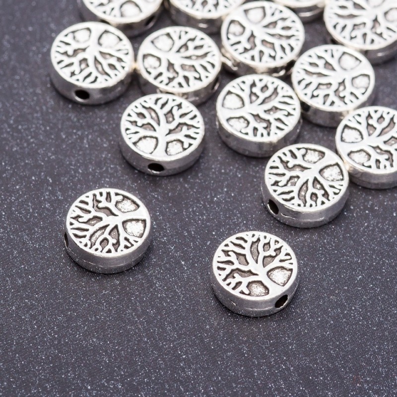 Wood Bead Insert Finding, Diameter 9x3mm, Hole Dia. mm, Pack 20g +/-17pcs
