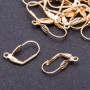 Earring Hooks "French Lock", Yellow Metal, ~250 Pairs, ~250g, 18x8mm