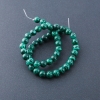 Malachite Beads on Thread on a String, pressed, diameter 8mm, 39 cm