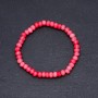 Bracelet "Tourmaline" (Imitation) Dark Pink, diameter 6x4mm on Elastic