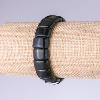 Aventurine "Blue Sand Cairo Night" Bracelet, Link 15x11mm on Elastic