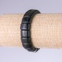 Aventurine "Blue Sand Cairo Night" Bracelet, Link 15x11mm on Elastic