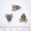 Skull Pendant 13x17mm, Bronze, Pack of 20g (+/-13 pcs)
