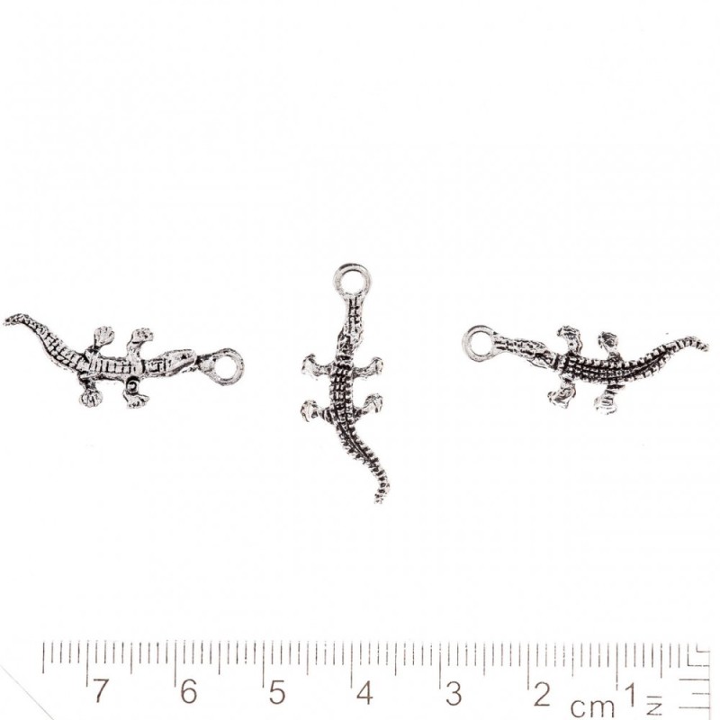Crocodile Pendant 10x25mm, Pack of 20g (+/-17 pcs)