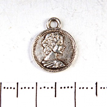 Coin Pendant Finding 12x15mm, Pack 20g +/- 26pcs