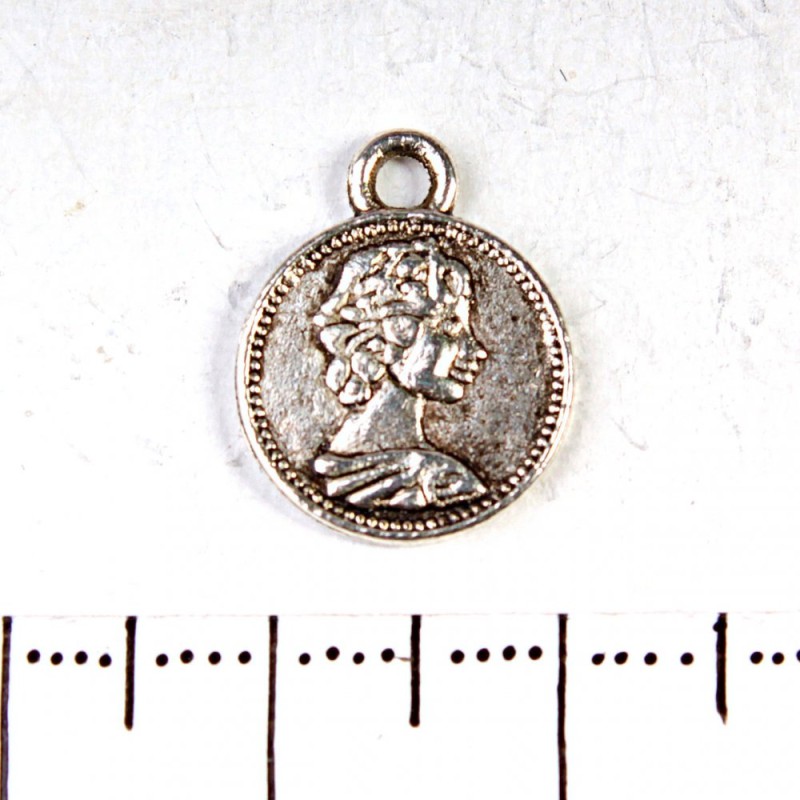 Coin Pendant Finding 12x15mm, Pack 20g +/- 26pcs