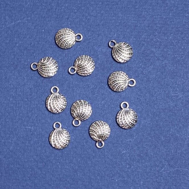 Seashell Pendant Finding 10x13mm, Pack 20g +/- 20pcs