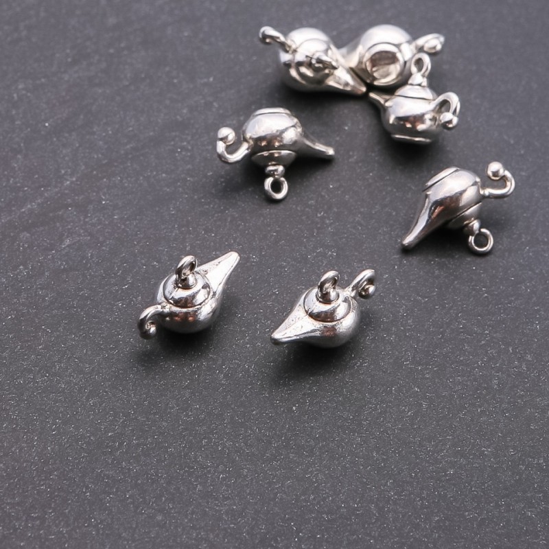 Aladdin's Lamp Pendant Finding, Diameter 1.8mm, Length 18x13mm, Pack 20g, ±7pcs