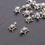Turtle Charm Bead, Diameter 3.8mm, Length 13x19mm, Pack 20g, ±12pcs