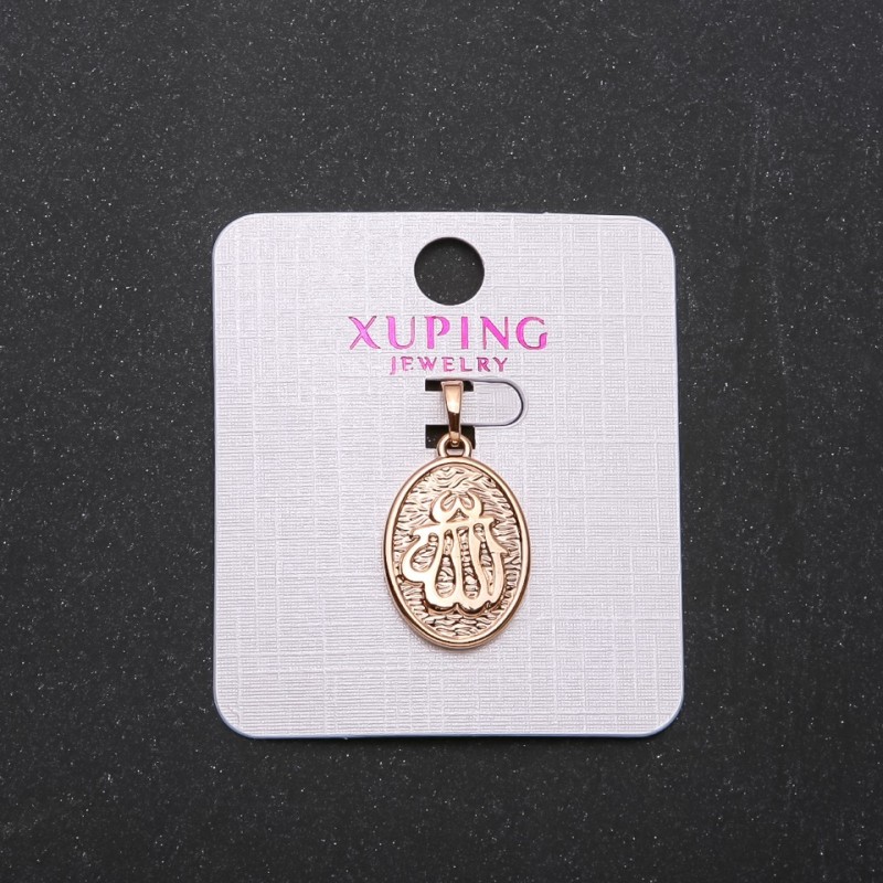 Xuping Sura Pendant, Diameter 14x20mm, Length 2.5cm, Gold Color