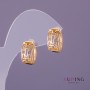 Xuping Earrings, Diameter 8mm, Length 15mm, 18K Gold Plated