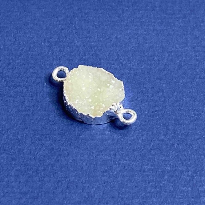 “Druze” Connector, Acrylic “Silver”, Diameter 14mm L3mm