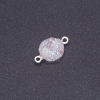 White Cosmos “Druze” Connector, Acrylic “Silver”, Diameter 14mm L3mm