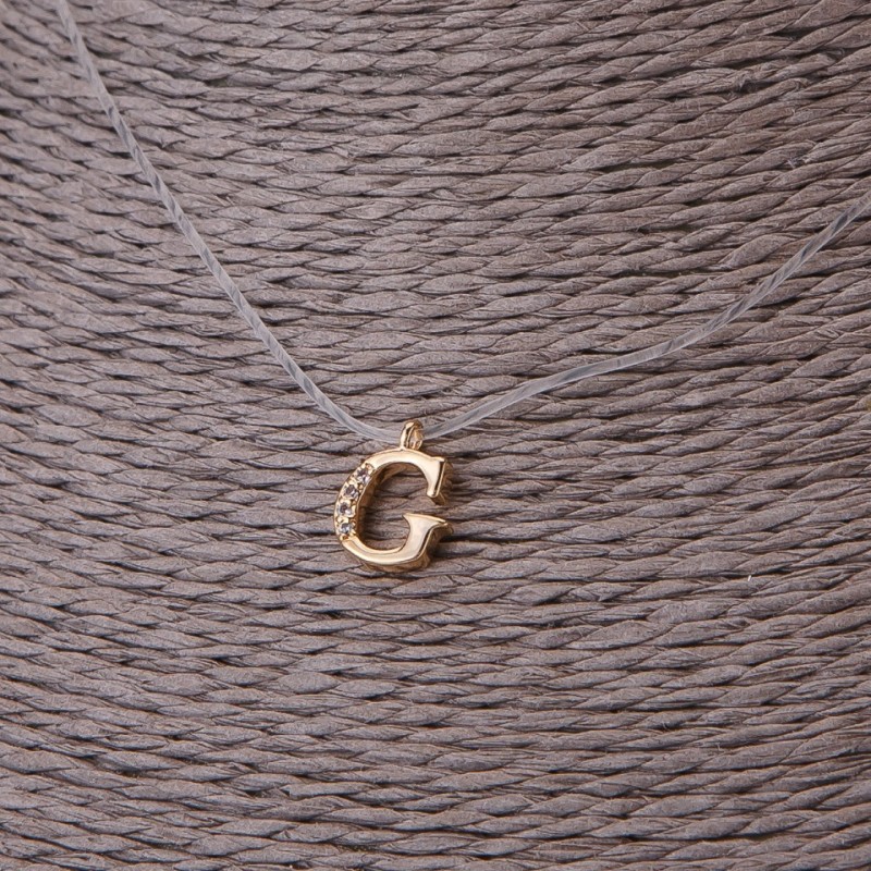 Pendant, 9mm Diameter, on Invisible Silicone Cord, 39-44cm Length