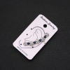 Silver Ear Cuff with Blue Rhinestones and White Flowers