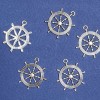 Ship's Wheel Pendant Findings, 25x28mm, pack of 10pcs