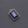 Pendant with Blue Crystal, 17x12x19mm
