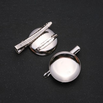 Price per Pack/10pcs. Brooch and Pin Base, 30mm Diameter