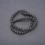 Natural Lava Stone Beads on a String, Diameter 6mm +/-, Length 40cm