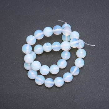 Beads Moonstone (Synthetic) Round, diameter 12mm, strand length 37cm+