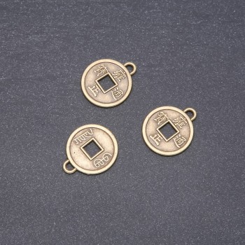 Chinese Coin Pendant Finding 20mm, 20g pack +/-12pcs