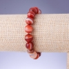 Sardonyx Natural Stone Bracelet on Elastic, Smooth Round Beads, Diameter 10mm+