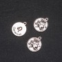 Zodiac Leo Pendant Finding, 17mm diameter, 20g pack +/- 10pcs