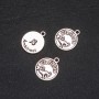 Findings Pendant Zodiac Capricorn, diameter 17mm, package 20g +/- 12pcs