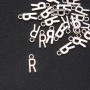 Jewelry Finding Pendant Letter "R" 17x7mm, pack of 20 grams (approx. 25 pcs)