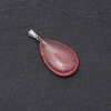 Teardrop Pendant Natural Stone Watermelon Tourmaline 16x25x35mm